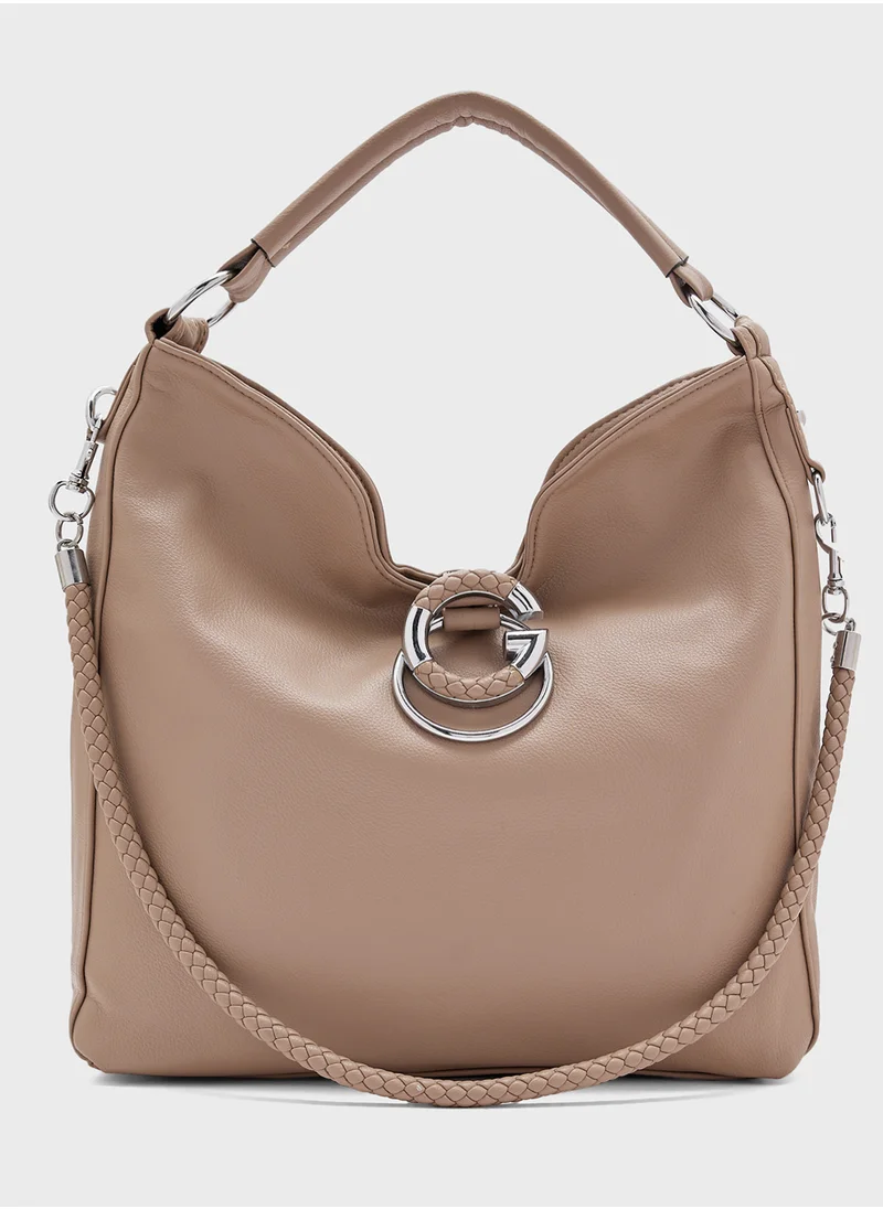 Ginger G Buckle Slouchy Shopper Bag