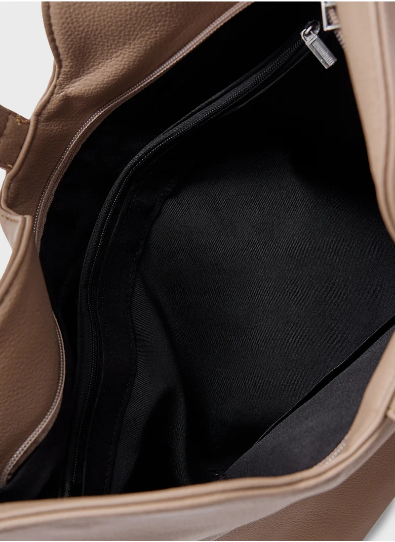 Ginger G Buckle Slouchy Shopper Bag