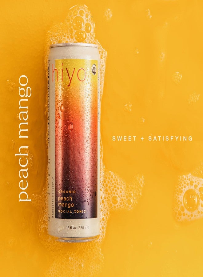 Hiyo Organic Peach Mango Functional Seltzer, 12 FZ - Image 3