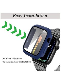 Generic Classic Smartwatch Tempered Glass Screen Protector Case For Apple Watch Series 4, 5 And 6 (40mm) - Dark Blue  - Image 3