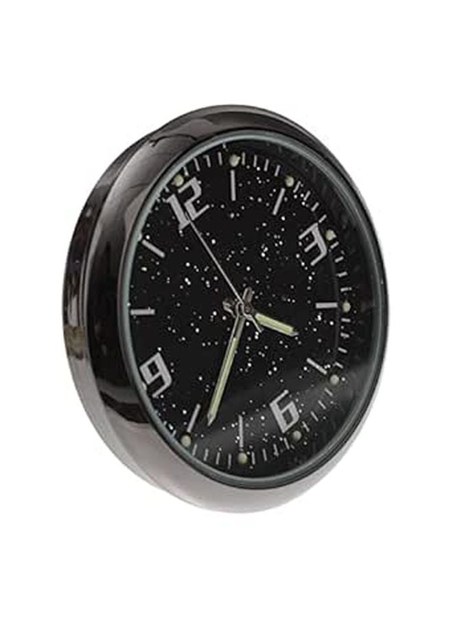 Luminous Green Stick On Car Clock Analog Dashboard Auto Home Office Compact - Image 1