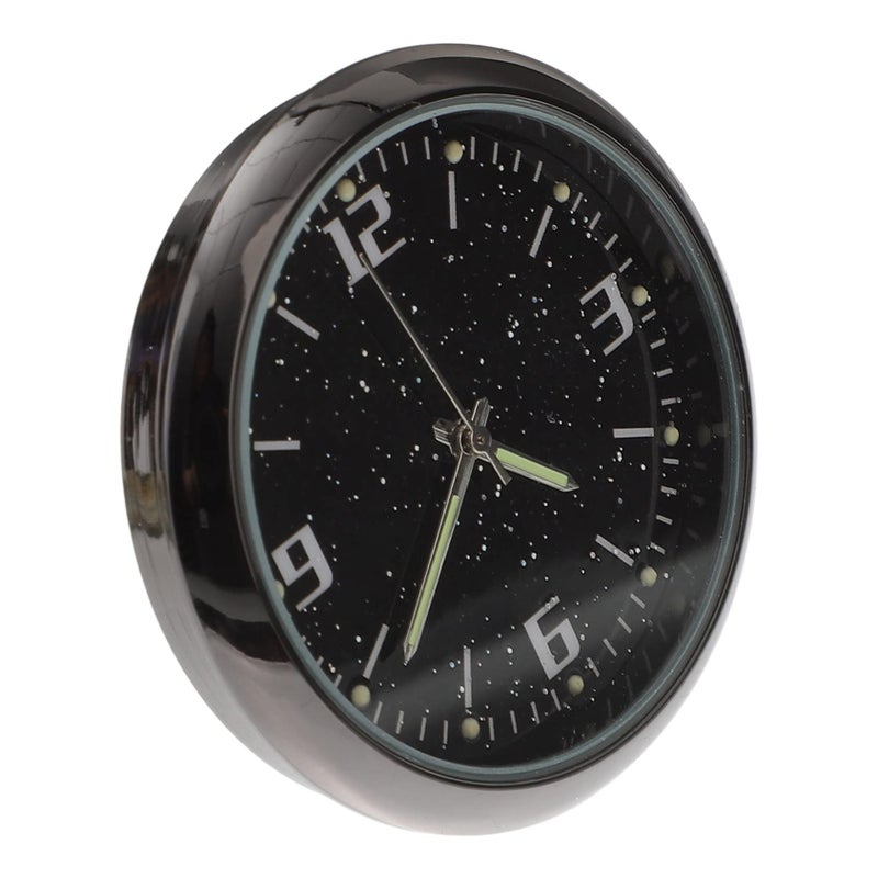 Luminous Green Stick On Car Clock Analog Dashboard Auto Home Office Compact - Image 2