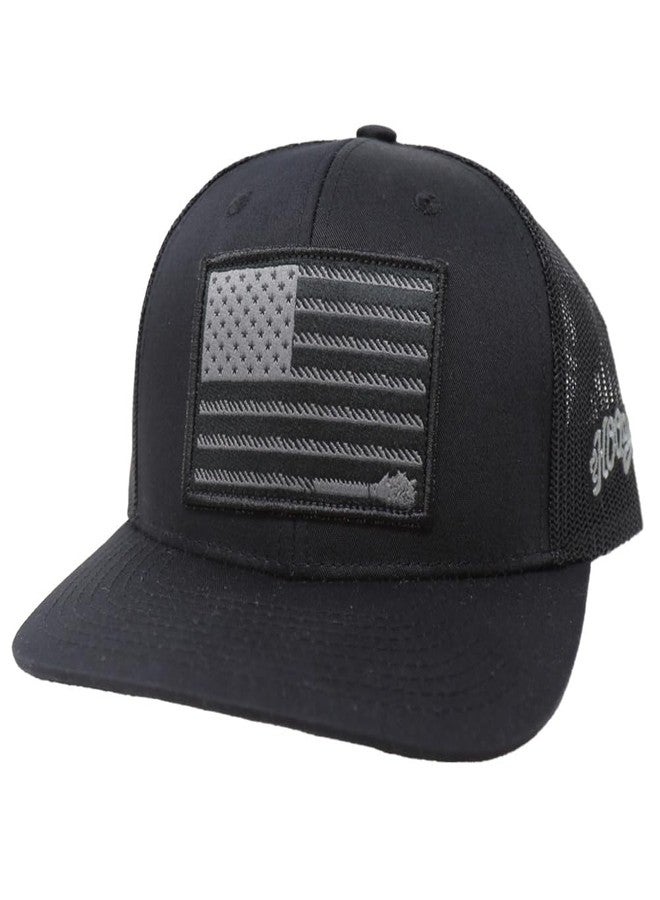 HOOEY Liberty Roper Adjustable Snapback Mesh Back Trucker Hat - Image 1
