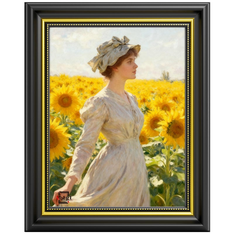 Abtgt Ornate Vintage Style 8.5x11 Picture Frame, Made of Tempered Real Glass for Tabletop or Wall Mount, 8.5 x 11 Frame for Home Decor, Black - Image 1