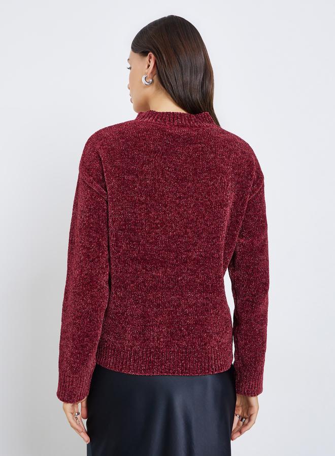 Styli Regular Fit Regular Length Lurex Yarn Sweater - Image 4