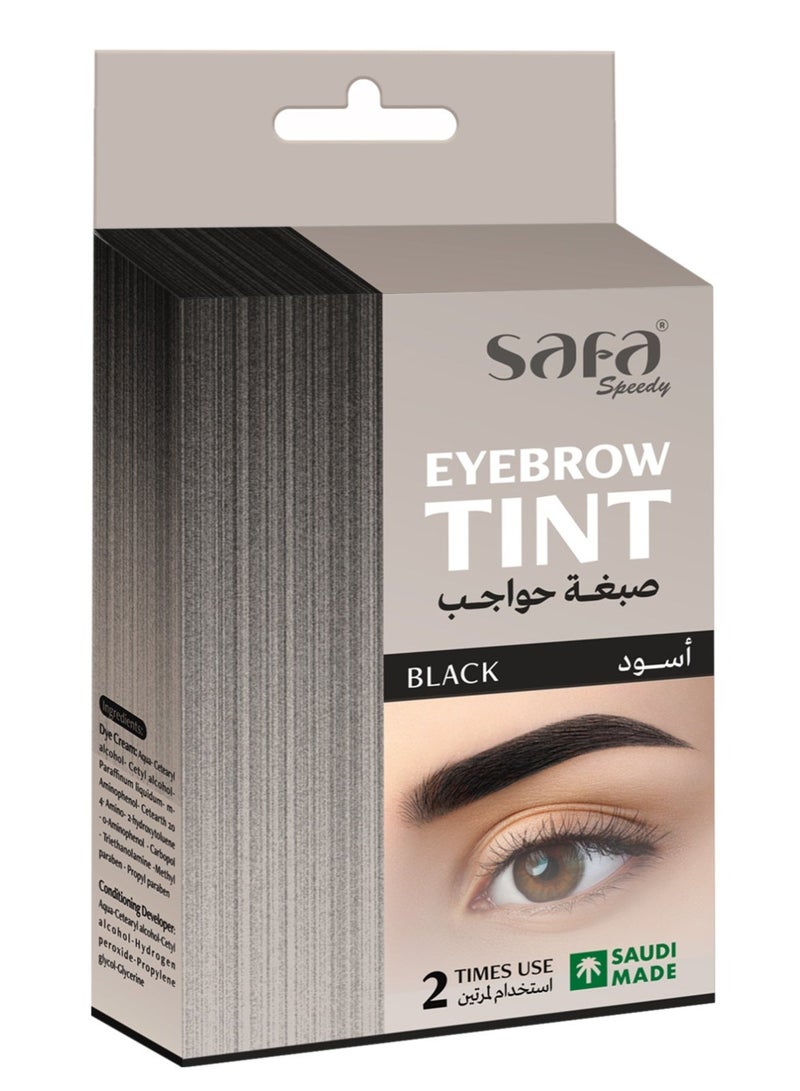 SAFA SPEEDY — PROFESSIONAL BLACK EYEBROW TINT — LONG-LASTING NATURAL RICH COLOR — 2 USES — SAUDI MADE - Image 1