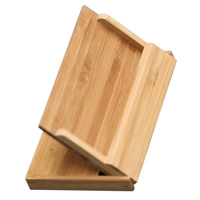 Wooden Business Card Holder for Desk with Rounded Corners Office Card Container Box - Image 2