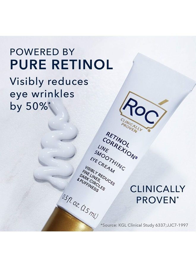 RoC Retinol Correxion Eye Cream Mini for Dark Circles & Puffiness, Daily Wrinkle Cream, Anti Aging Line Smoothing Skin Care Treatment.25 oz  - Image 5