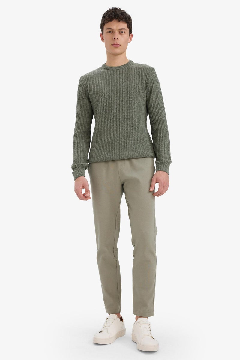 DeFacto Green Man Standard Fit Crew Neck Knitwear Pullover Casual - Image 2