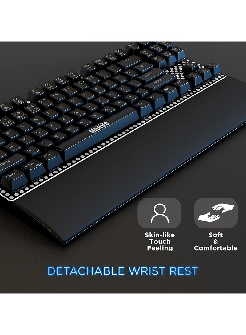 MARVO CM373 Honeycomb Gaming Mechanical Keyboard (Red Switch) and RGB Mouse Combo, Wired Gaming Keyboard with Detachable Wrist Rest, 87 NKRO Keys, 6400 DPI... - Image 3