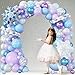 Froova Winter Balloon Arch Kit Blue Purple Silver and Snowflake Balloon Garland Iridescent Star Snowflake Foil Balloons for Winter Wonderland Baby Shower Girls Princess Birthday Party Decorations - Image 4