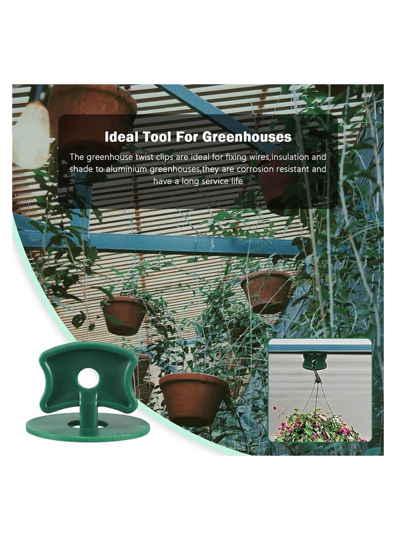 Y&D 100 Pcs Greenhouse Twist Clips, Plastic Fixing Clips and Washers Accessories Extender Corner for Aluminium Securing Insulation Bubble Netting Shading - Image 2