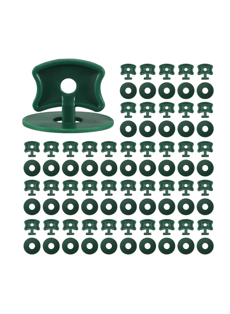 Y&D 100 Pcs Greenhouse Twist Clips, Plastic Fixing Clips and Washers Accessories Extender Corner for Aluminium Securing Insulation Bubble Netting Shading - Image 1