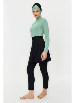 trendyol Mint Color Block Long Sleeve Knitted 4-Piece Swimsuit Set TCTSS22CF0028  - Image 2