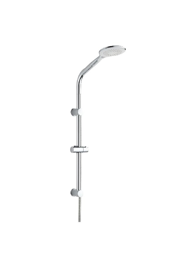 Metal Sleek Elegance Design Long Lasting Shower Stand Chrome 5.5 x 15.5 x 62 cm DF696+5896B+S6