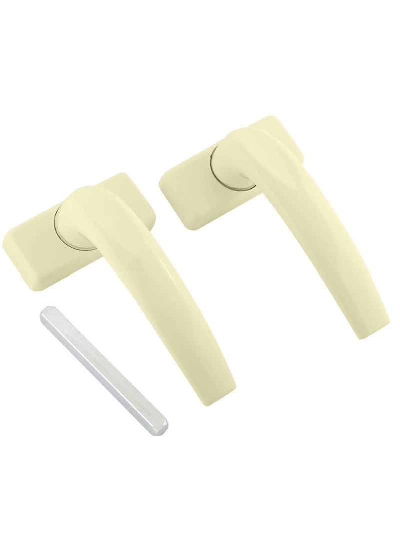 Sharpdo Beige Door Handles 2 Piece Aluminum Alloy Door Handle Solid Aluminum Handle White Aluminum Door Handle Fits Common Doors And Balcony Doors  - Image 1