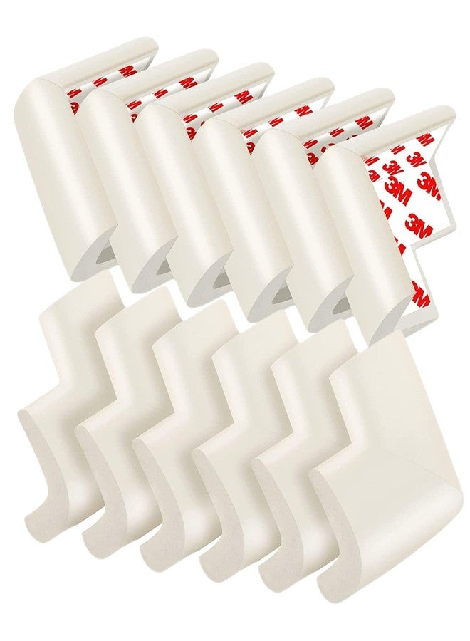OLWICK® Baby Safety Corner Guards | Corner Edge Protector | Baby Proofing Corner Guards Cushion for Table, Stair, Cabinet, Countertop with 3M Tape, Pack of 12, Cream - Image 1