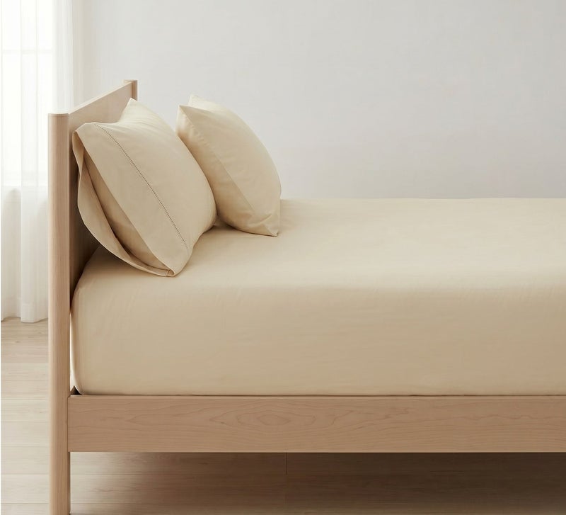 Comfy Creamy Beige Fitted Bed Linen Set (3 Pieces) - 160 cm - Image 2