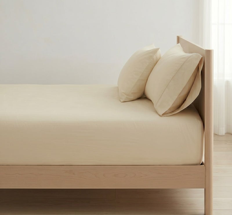 Comfy Creamy Beige Fitted Bed Linen Set (3 Pieces) - 160 cm - Image 4