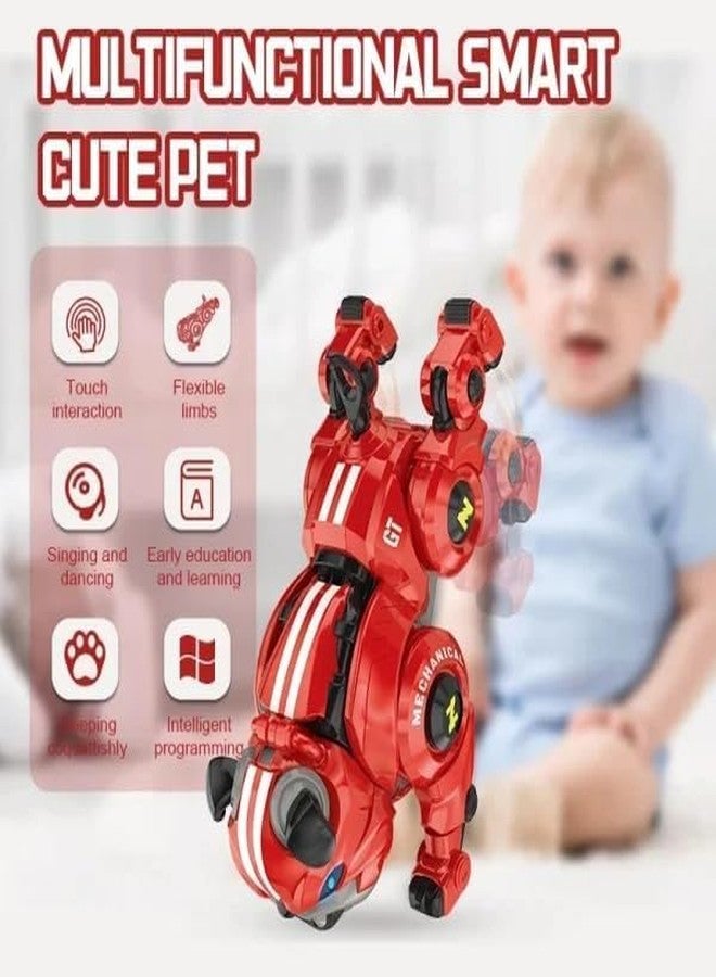 SEVENSPACE Robot Dog for Kids, Remote Control Robot Rechargeable Programing Stunt Robo Dog with Sing, Dance, Touch Function, Robotic Dog Toy for Boys Ages 5 6 7 8 9 10+ Birthday Gifts, Red - Image 5