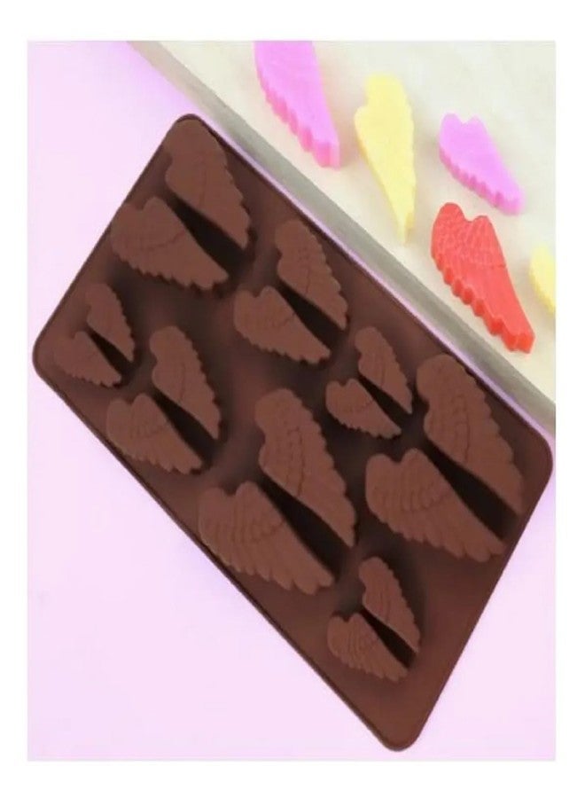 LEGACYCART 16 Cavity Angel Wngs Silicone Mould Food Grade BPA Free Perfect for Making Soaps Chocolates Cakes Cupcake Topper Brownie Pudding Candle Sugar and Gumpaste Rsin (Pack of 1) - Image 3