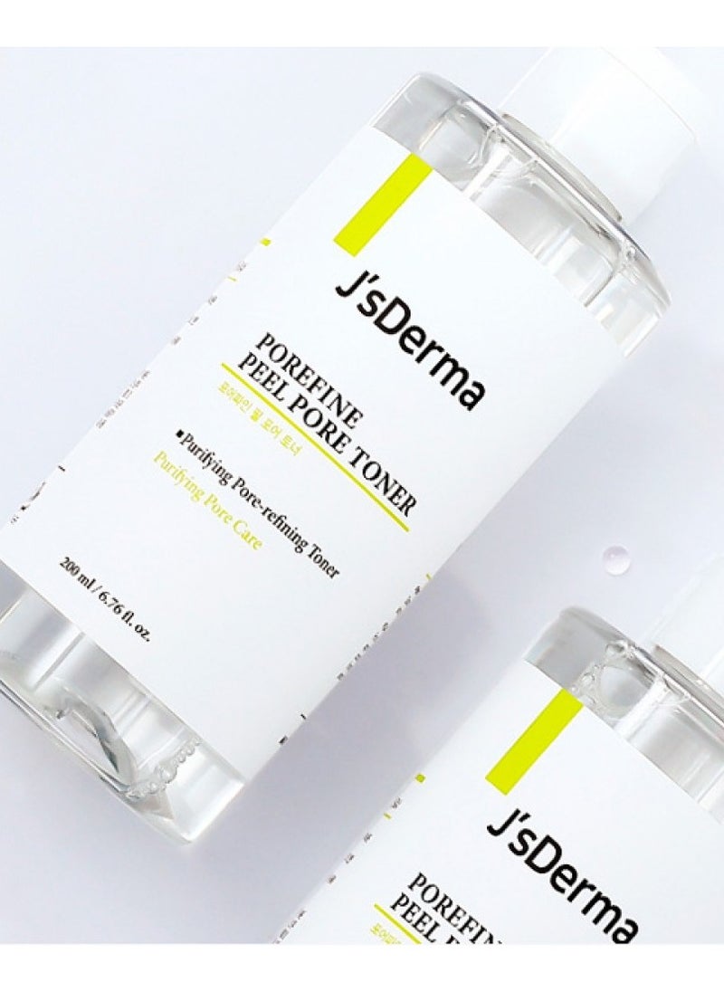 J'sDerma 1% Glycolic Acid Toner with Centella Asiatica Extract for Skin Soothing and Dead Skin Cell Removal Porefine Peel Pore Toner 200ml  - Image 2