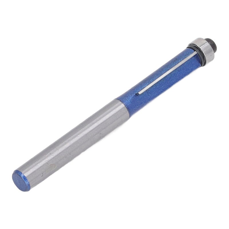 مفرش روتير بسحب متطابق (Flush Trim Router Bit) بقاعدة 1/4 بوصة وطول قطع 1 بوصة تصميم محمل علوي - أداة نجارة عالية الصلابة من الكاربيد الصلب بمغلف أزرق نانو للأجهزة الرقمية CNC ومشاريع النجارة - Image 4