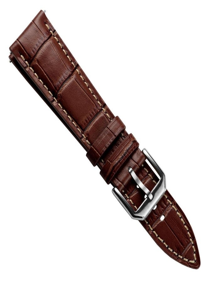 WatchGecko Carolina Gator Genuine Leather Watch Strap, Alligator-Embossed Calf Leather, Padded Design with Quick-Release Spring Bars, Multiple Colours, 20mm, 22mm, 20mm, Leather, No Gemstone - Image 5
