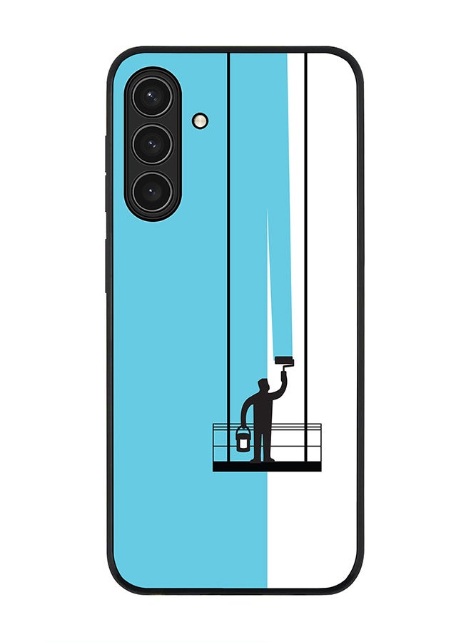 Stylizedd For Samsung Galaxy A17 / A17 4G Case,Slim fit Camera Protection, Shockproof Thin Phone cover  - Paint Hanger (Blue)