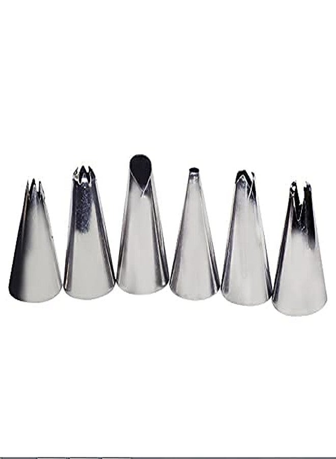 BAKING SET مجموعة أدوات تزيين الكيك من الفولاذ المقاوم للصدأ (6 قطع) - Image 1