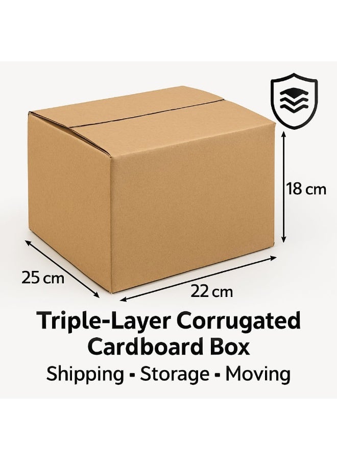 Heavy-Duty 3-Ply Corrugated Cardboard Carton Box Mailer for Safe Shipping and Storage - 25x22x18 (5) - Image 4
