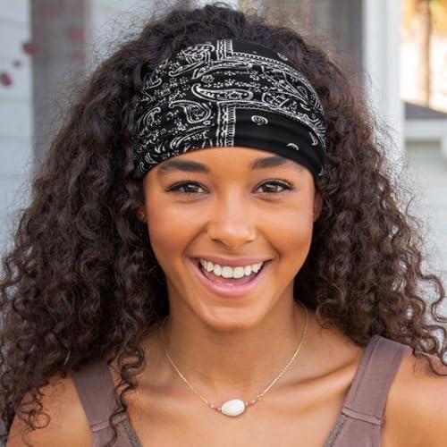 DRESHOW دريشو 4 حزمة عصابات رأس تركية للنساء، لفات رأس عتيقة عريضة، أكسسوارات شعر كيوت مزينة بعقدة - Image 4