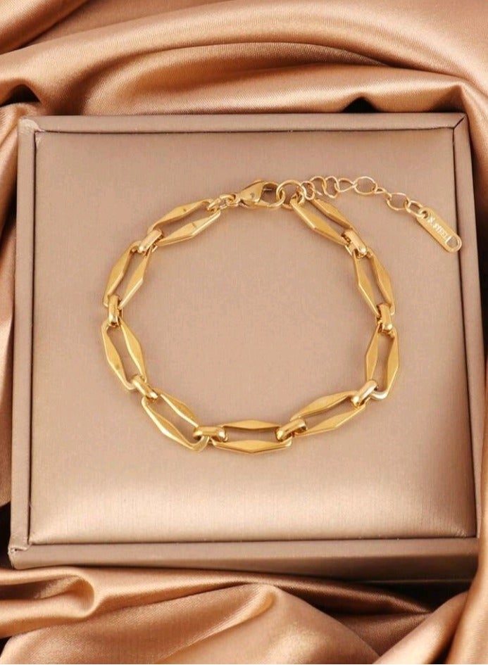 High Quality Stainless Steel Gold Plated Trendy Bracelet For Women - Image 1