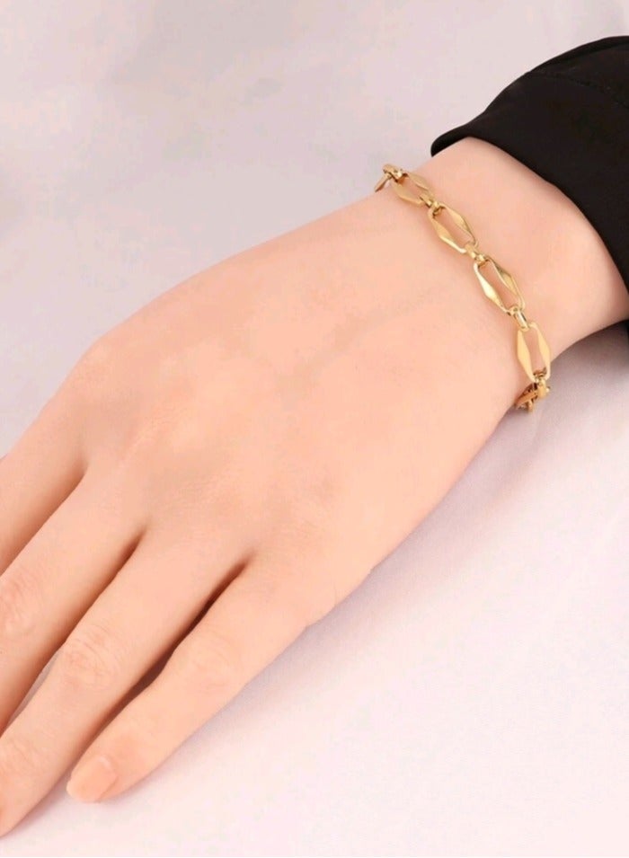 High Quality Stainless Steel Gold Plated Trendy Bracelet For Women - Image 2