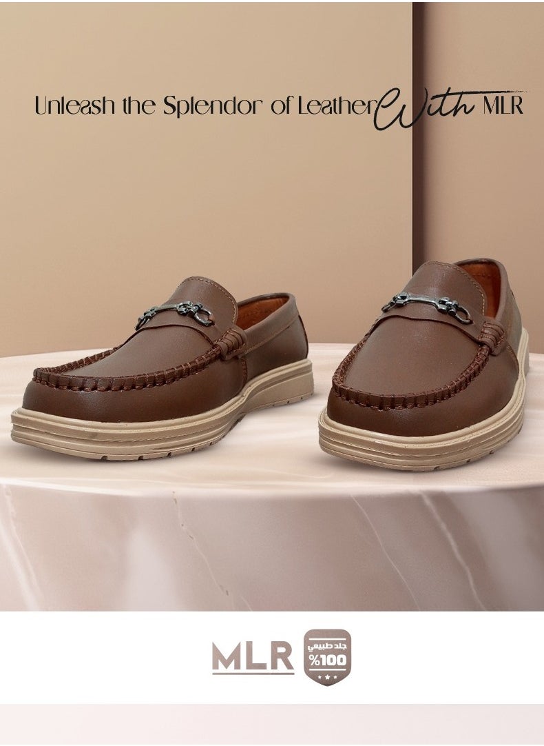 MLR Original genuine leather shoes honey color handmade with medical upholstery - Image 4