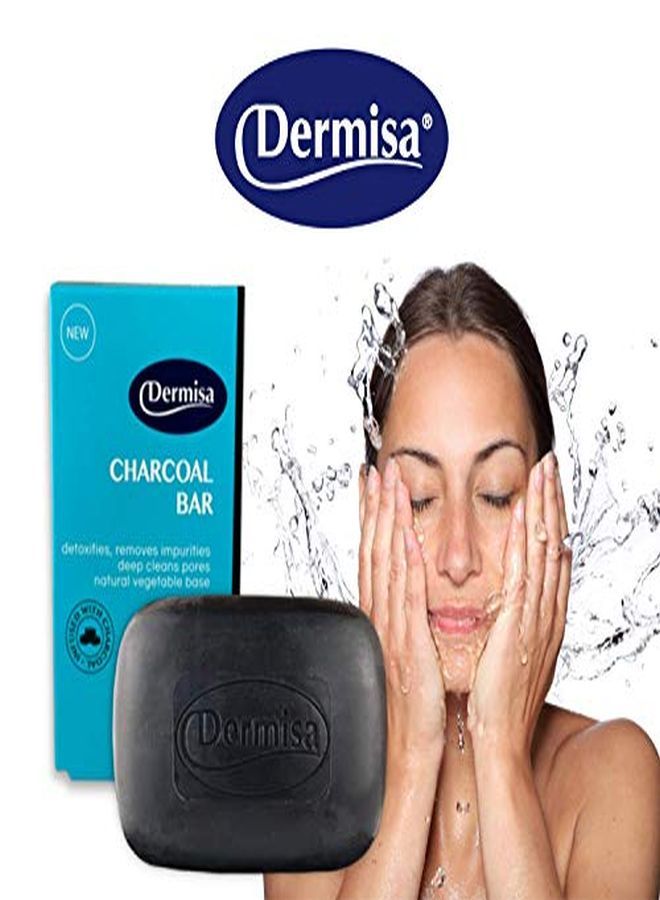 DERMISA Charcoal Bar | Natural Gentle Cleansing Bar | Contains Activated Charcoal, Coconut Oil, Shea Butter, Vitamin C & Licorice | No Parabens, No Sulfates, 100% Vegetable Base | 3 Oz | Pack Of 3  - Image 5
