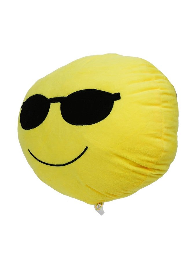 Aarushi Stuffed Soft Cool Smiley Cushion for Kids Yellow Colour - Image 2