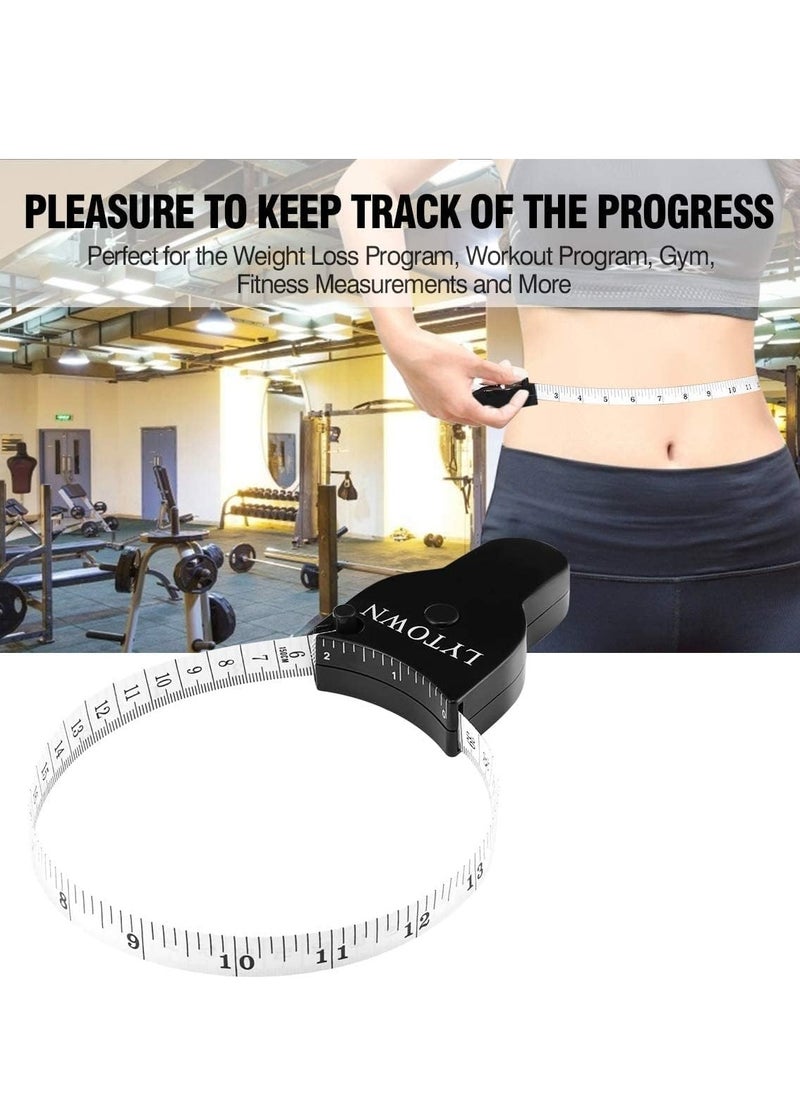 Bukela Automatic Telescopic Tape Measure(60in/150cm), Measuring Tape for Body,Self-Tightening Body Measuring Tape,Retractable Tape Measure for Fitness, Weight Loss, Tailor, Sewing, Handcrafts (2 PCS)  - Image 2