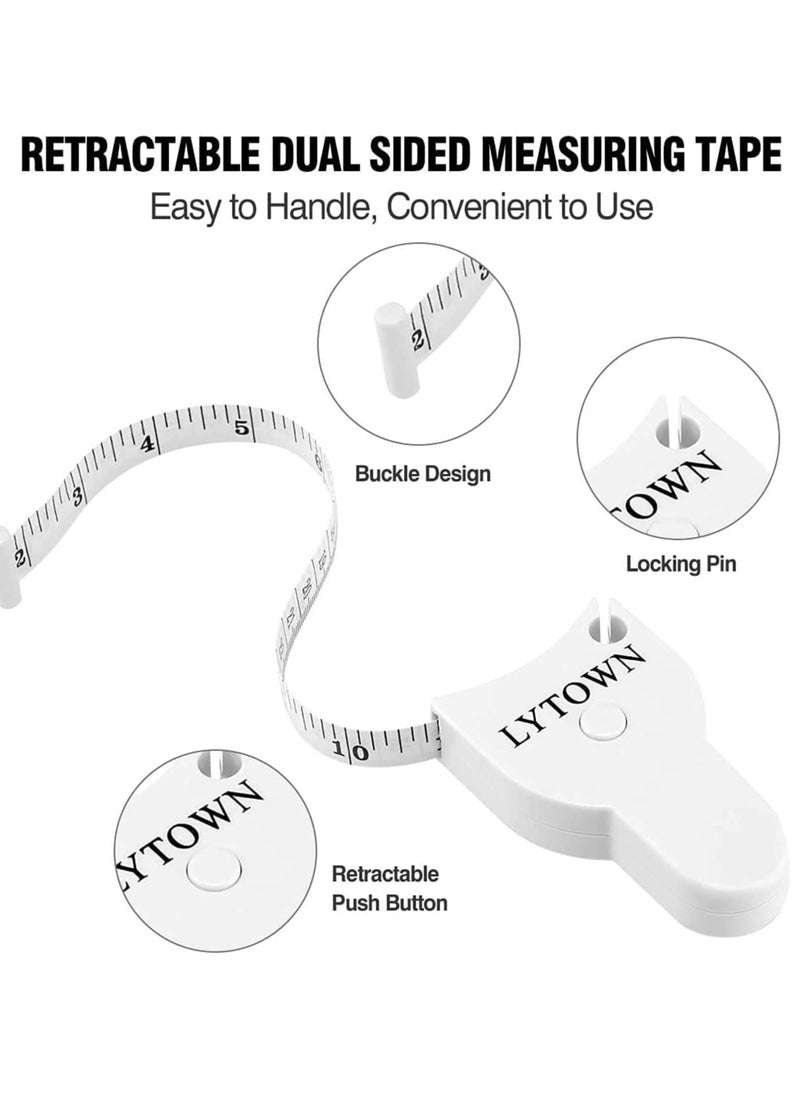 Bukela Automatic Telescopic Tape Measure(60in/150cm), Measuring Tape for Body,Self-Tightening Body Measuring Tape,Retractable Tape Measure for Fitness, Weight Loss, Tailor, Sewing, Handcrafts (2 PCS)  - Image 3