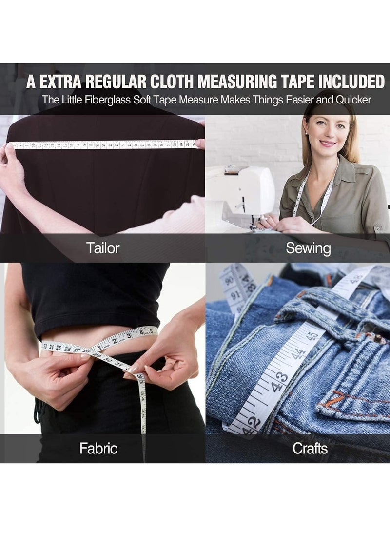 Bukela Automatic Telescopic Tape Measure(60in/150cm), Measuring Tape for Body,Self-Tightening Body Measuring Tape,Retractable Tape Measure for Fitness, Weight Loss, Tailor, Sewing, Handcrafts (2 PCS)  - Image 5