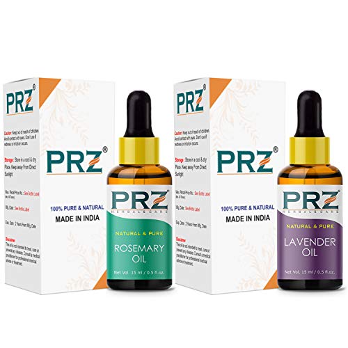 PRZ Combo of Rosemary & Lavender Essential Oil, 100% Pure Natural & Therapeutic Grade Oil for Aromatherapy, Body Massage, Skin Care & Hair Growth (15ML Each) - Image 2