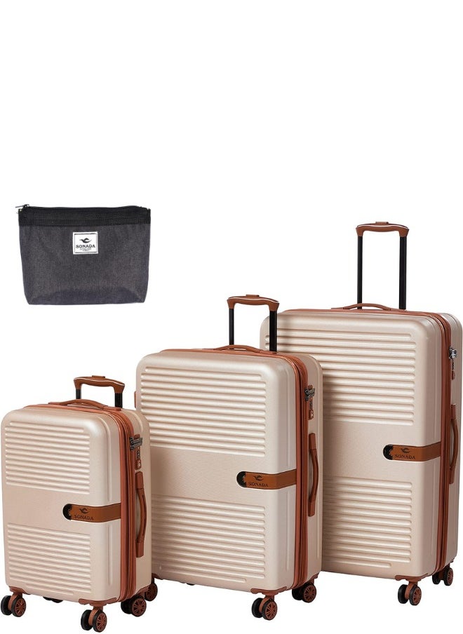 SONADA - Luggage Set of 3 Classic Collection 4 Double Wheels and TSA Lock - Image 1