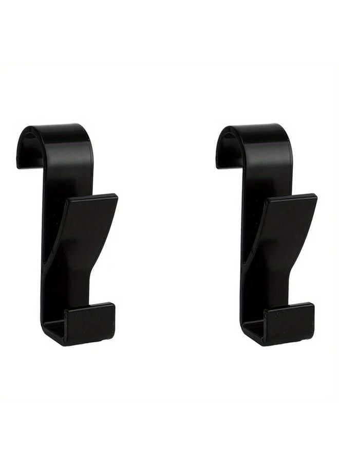 2pcs Black Heated Towel Rail Hanger Clips Multifunction Drying Rack Hook Holder - Image 4