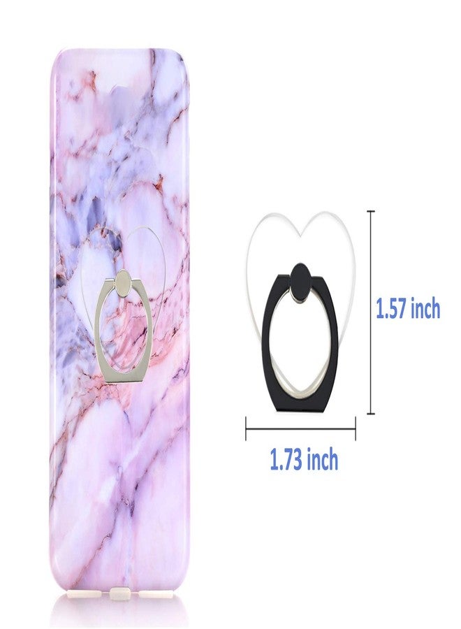 lenoup Transparent Heart Cell Phone Ring Holder Kickstand,360 Rotation Clear Heart Cell Phone Finger Ring Grip Stand for Phones,Pad - Image 5
