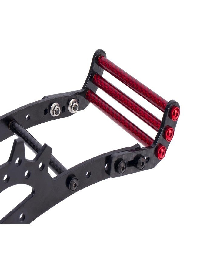 VNUHV LCG Bumper Carbon Fiber Front Bumper Optimum Approach Angle for 1/10 RC Crawler SCX10 TRX4 Dodge Power Wagon Cab Cliffhanger (Black) - Image 5