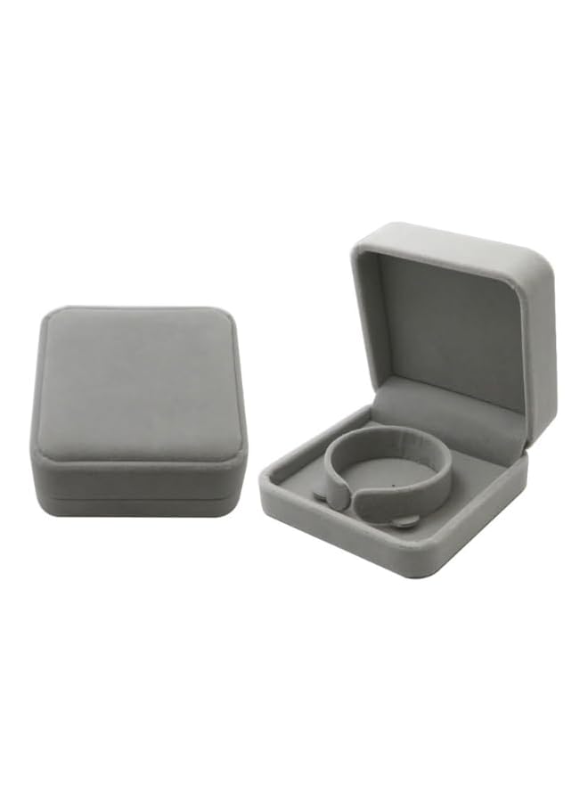 The Bros 2 Pieces Bracelet Boxes for Jewelry, Classic Jewelry Box Storage Case Organizer Holder for Wedding, Engagement, Proposal, Birthday and Anniversary (Grey, One Size) - Image 2