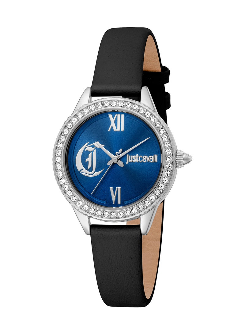 Just Cavalli Women's Round Shape Leather Wrist Watch JC1L316L0015 - 30 Mm  - Image 1