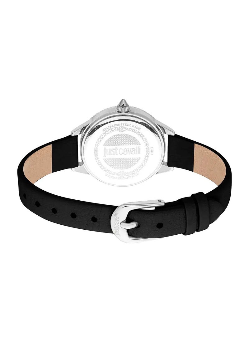 Just Cavalli Women's Round Shape Leather Wrist Watch JC1L316L0015 - 30 Mm  - Image 3