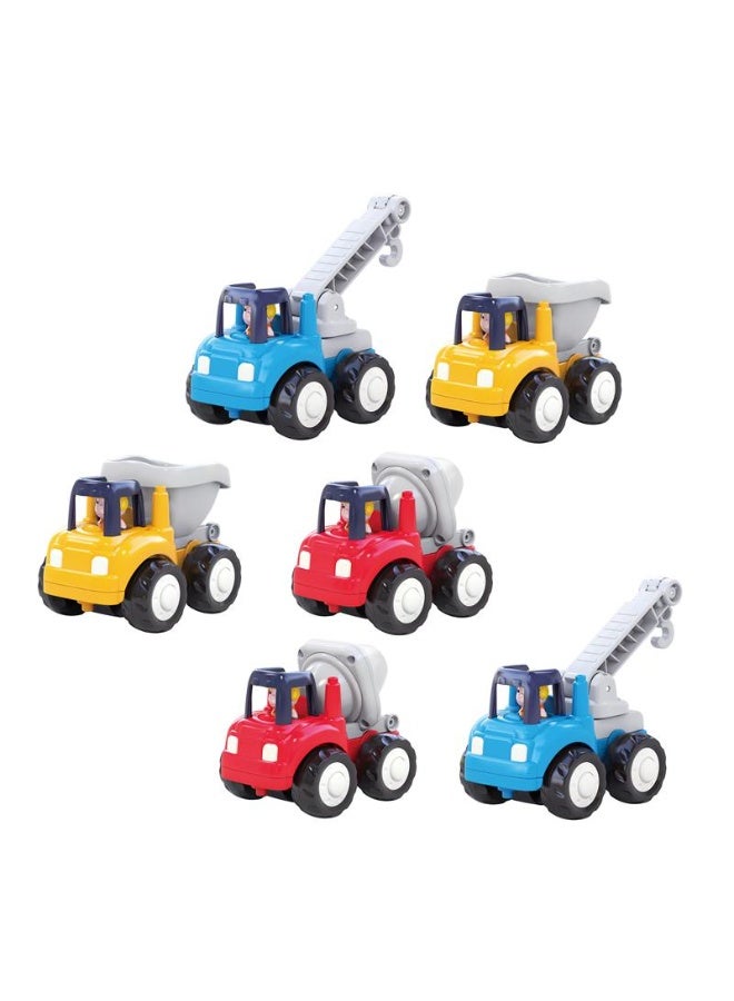 Hola 4-WD Friction Powered Construction Trucks for Toddlers 18+ Months | Durable Truck Toy for Kids | Builder Vehicle Set for Imaginative Play - Image 1