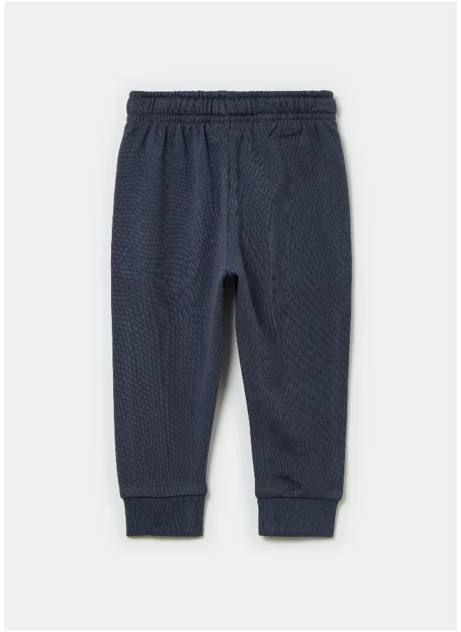Ovs Fleece joggers with drawstring and print